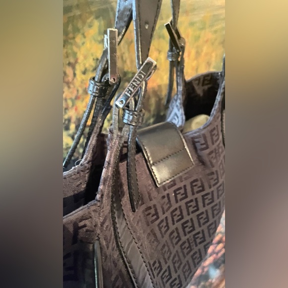 Fendi Black Shoulder Bag with Black Accents .Authentic - Picture 9 of 14
